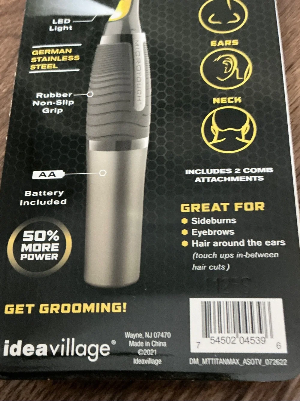 Titanium Max Men's Nose & Ear Trimmer — Silver